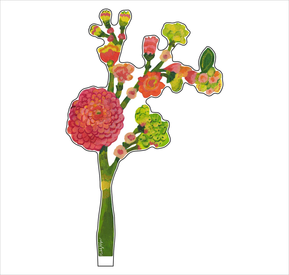 Dahlia Blossoms Acrylic Single -Large