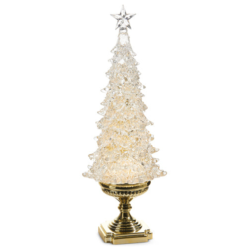 Light Tree With Swirling Gold Glitter- 20"