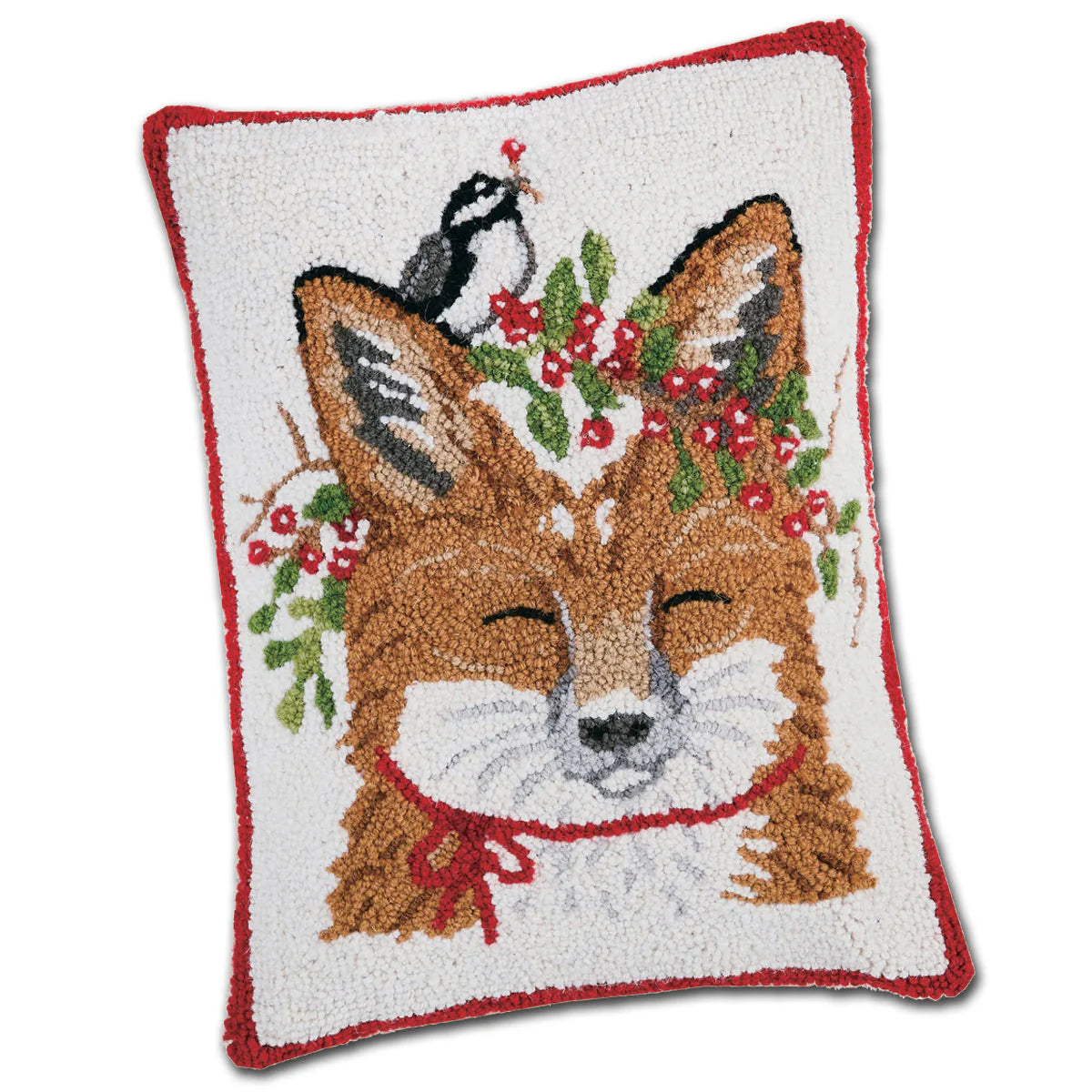 Fox Chickadee Hook Pillow
