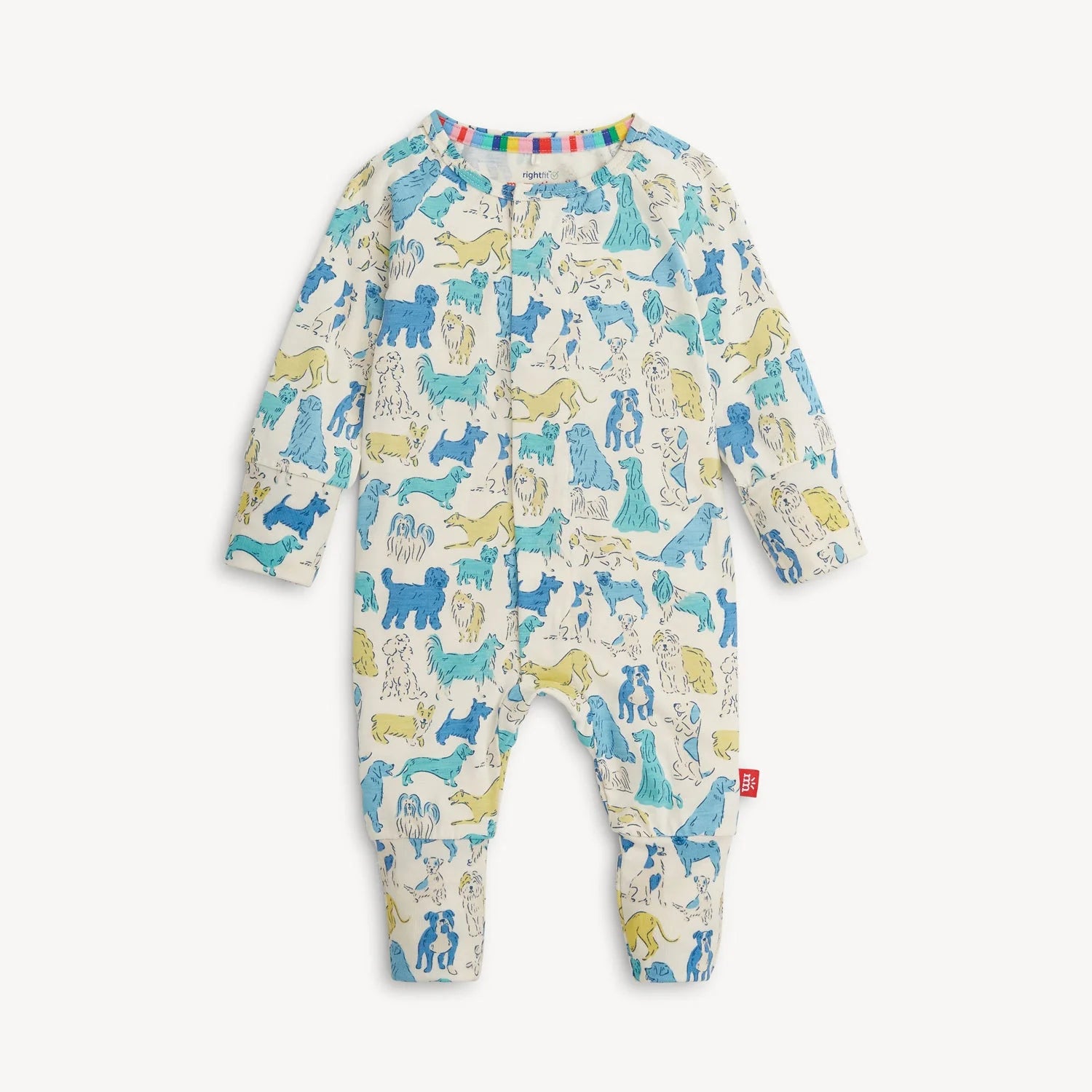 It's a Paw-Ty Blue Magnetic Convertible Coverall - 3-6M