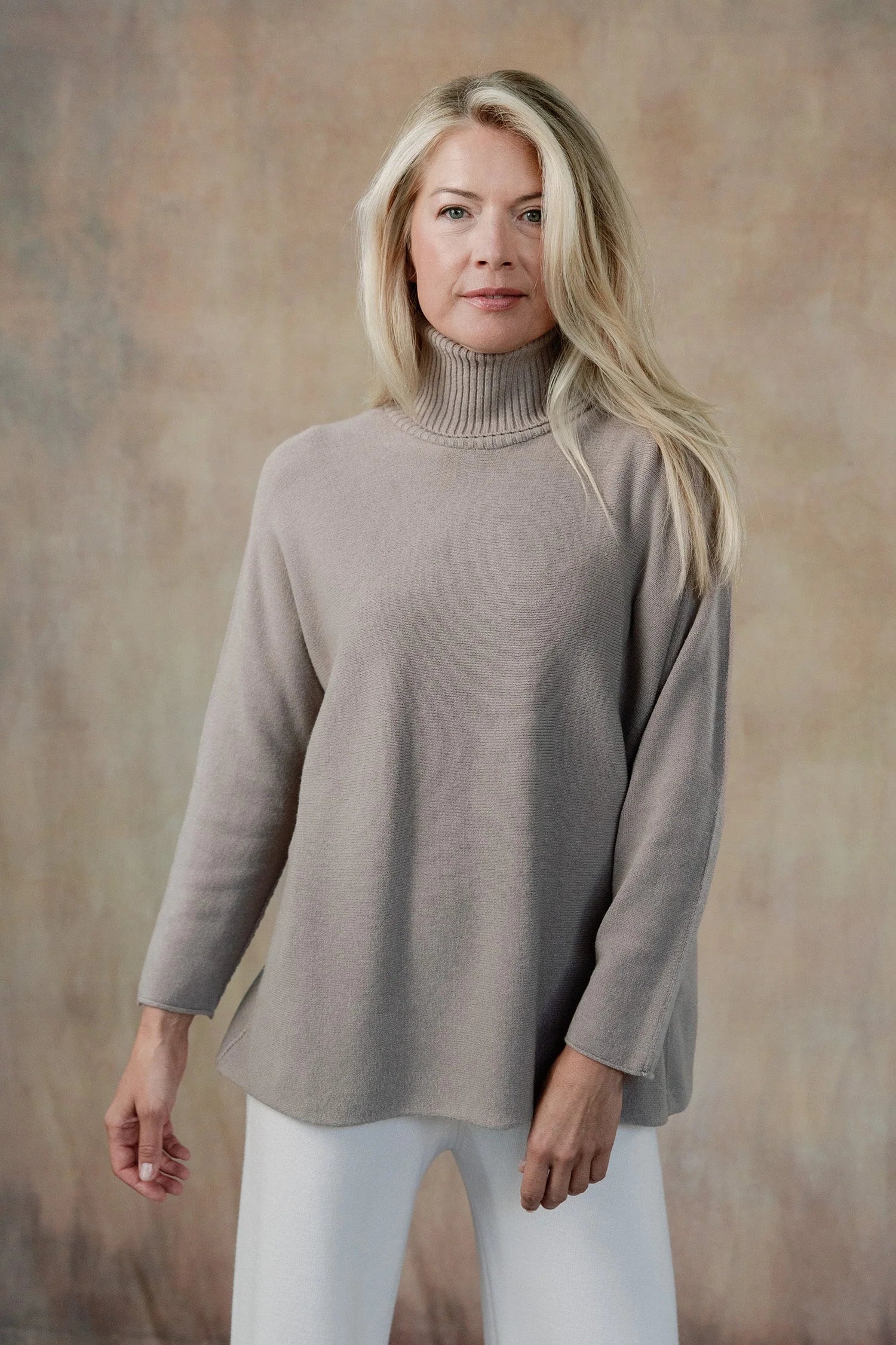 Clara Turtleneck Sweater - Taupe