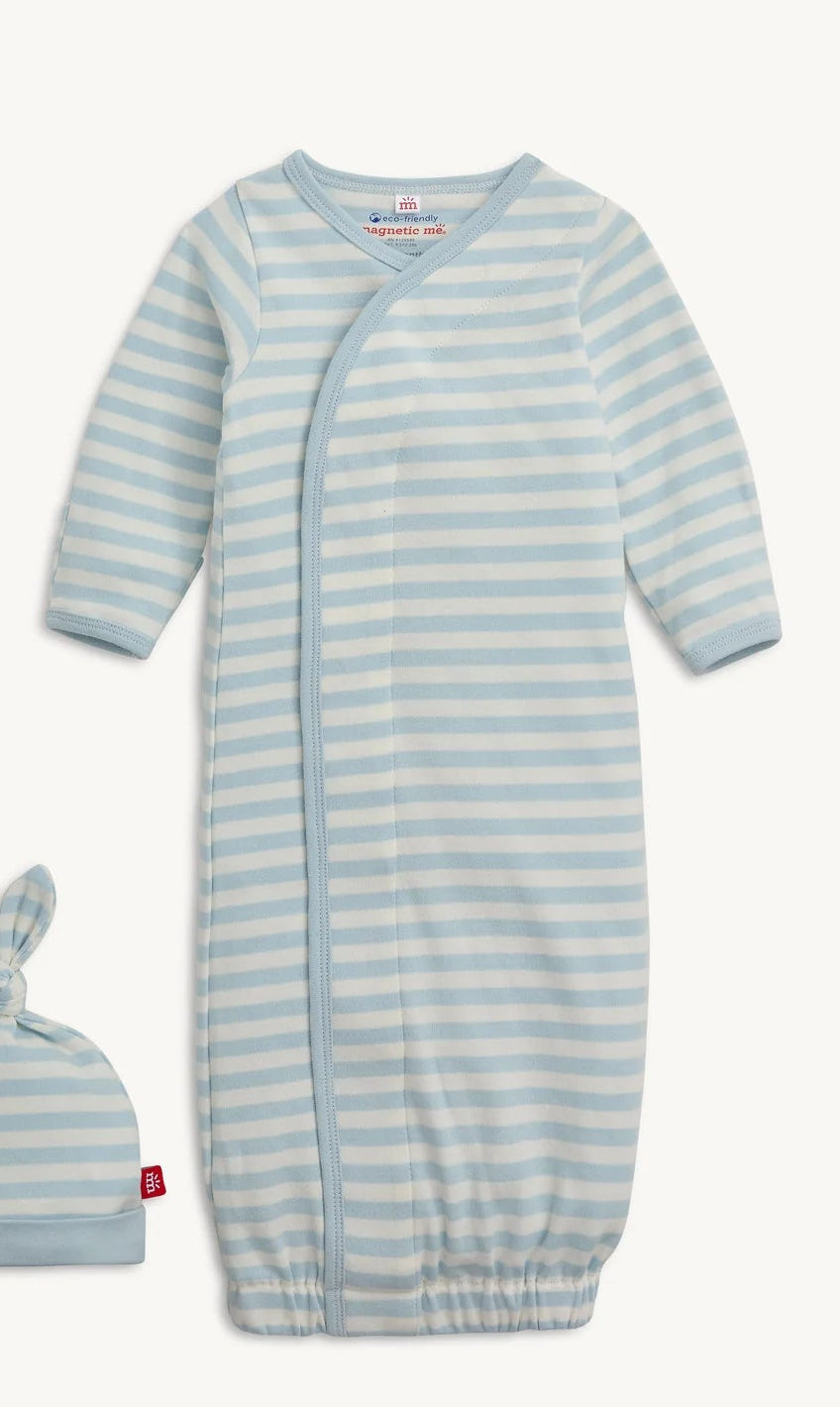 Blue Stripe Gown  NB-3M-Magnetic Me