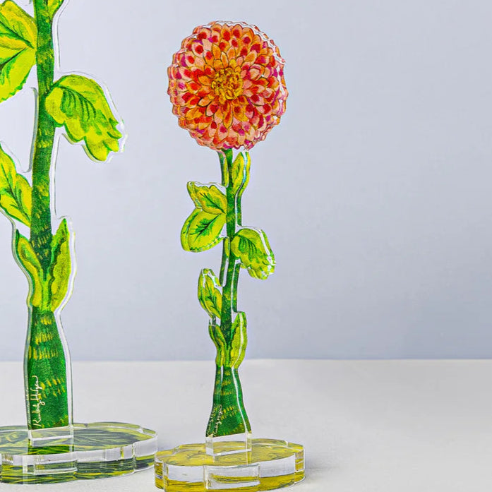 Spotted Dahlia Acrylic Single Flower-Small