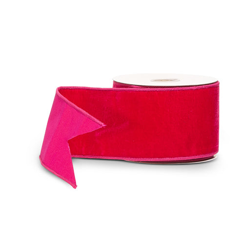 Fuchsia Pink Velvet Ribbon-4"w