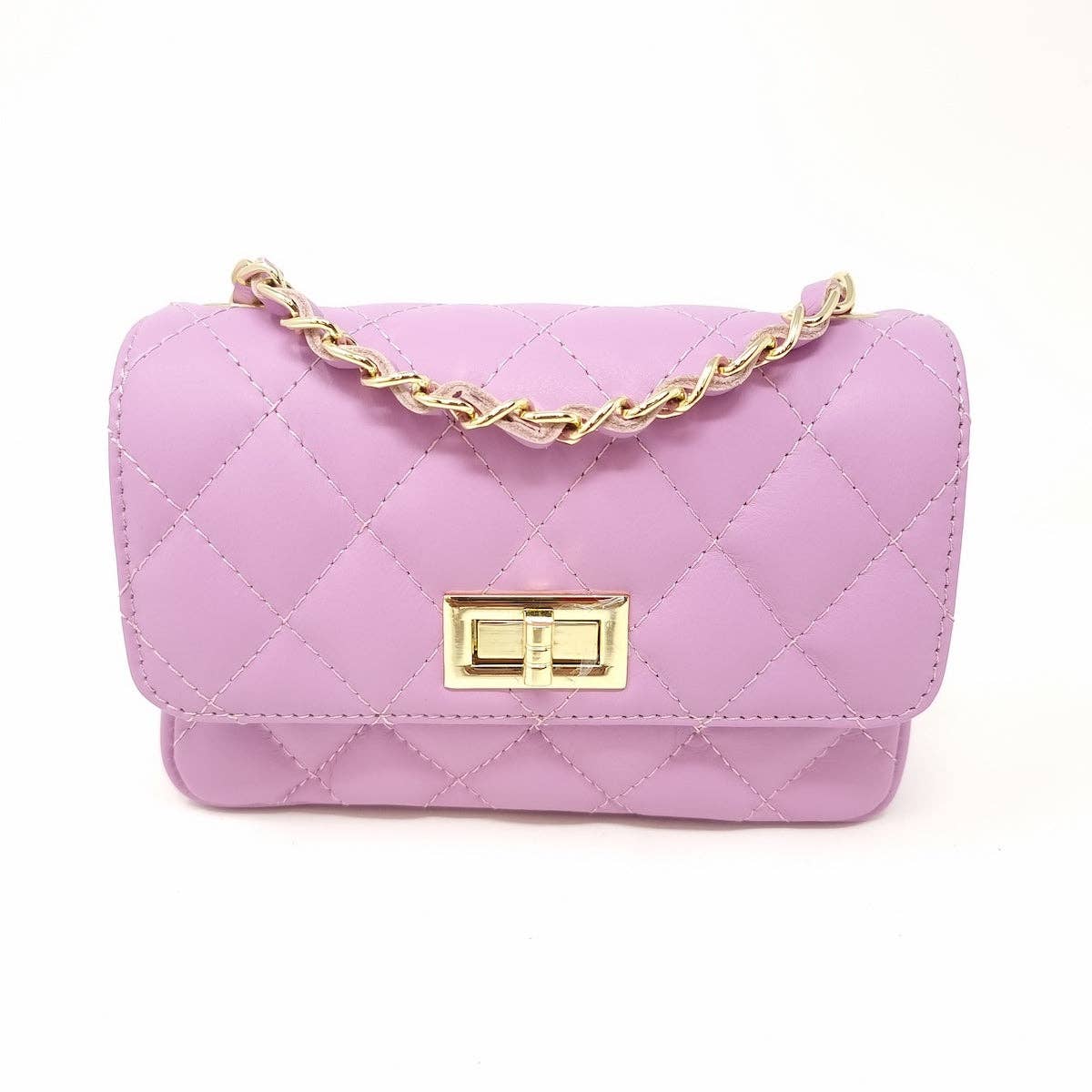 GF1195 GENUINE ITALIAN LEATHER EVENING CROSSBODY: GOLD