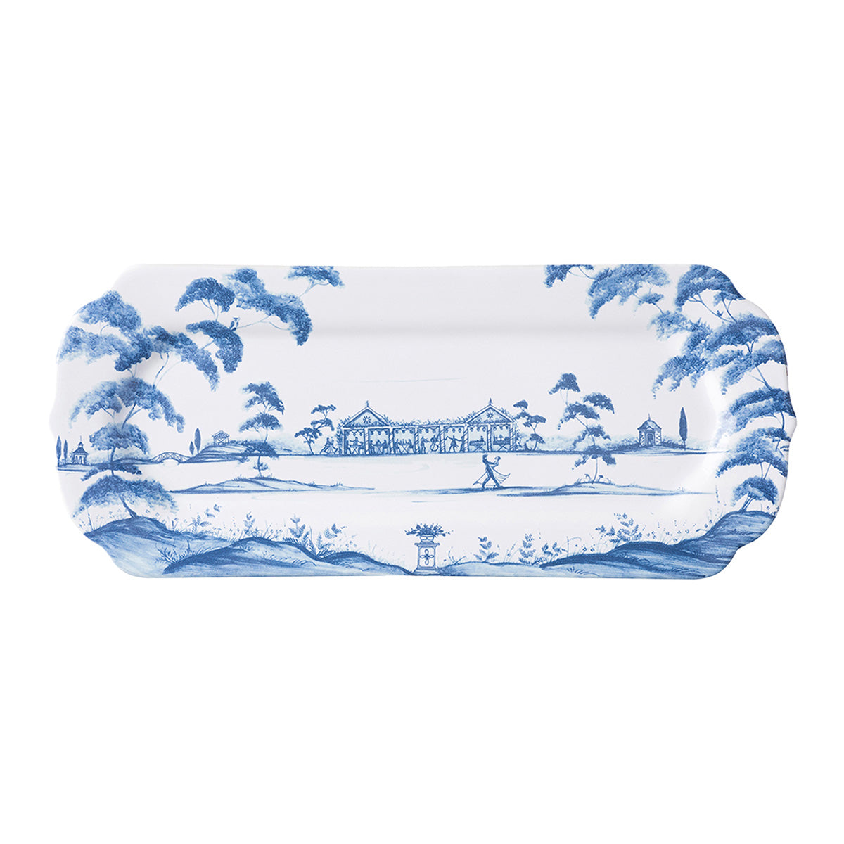 Country Estate 15" Hostess Tray - Delft Blue