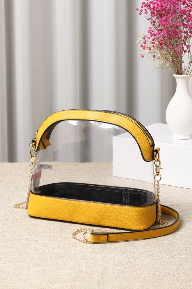 Clear Stadium Concert Bag: Red