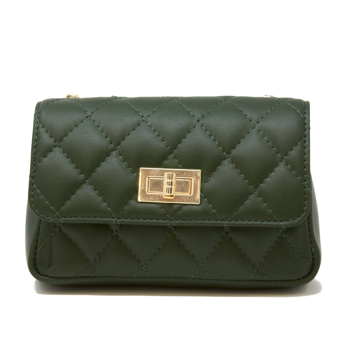 GF1195 GENUINE ITALIAN LEATHER EVENING CROSSBODY: GOLD