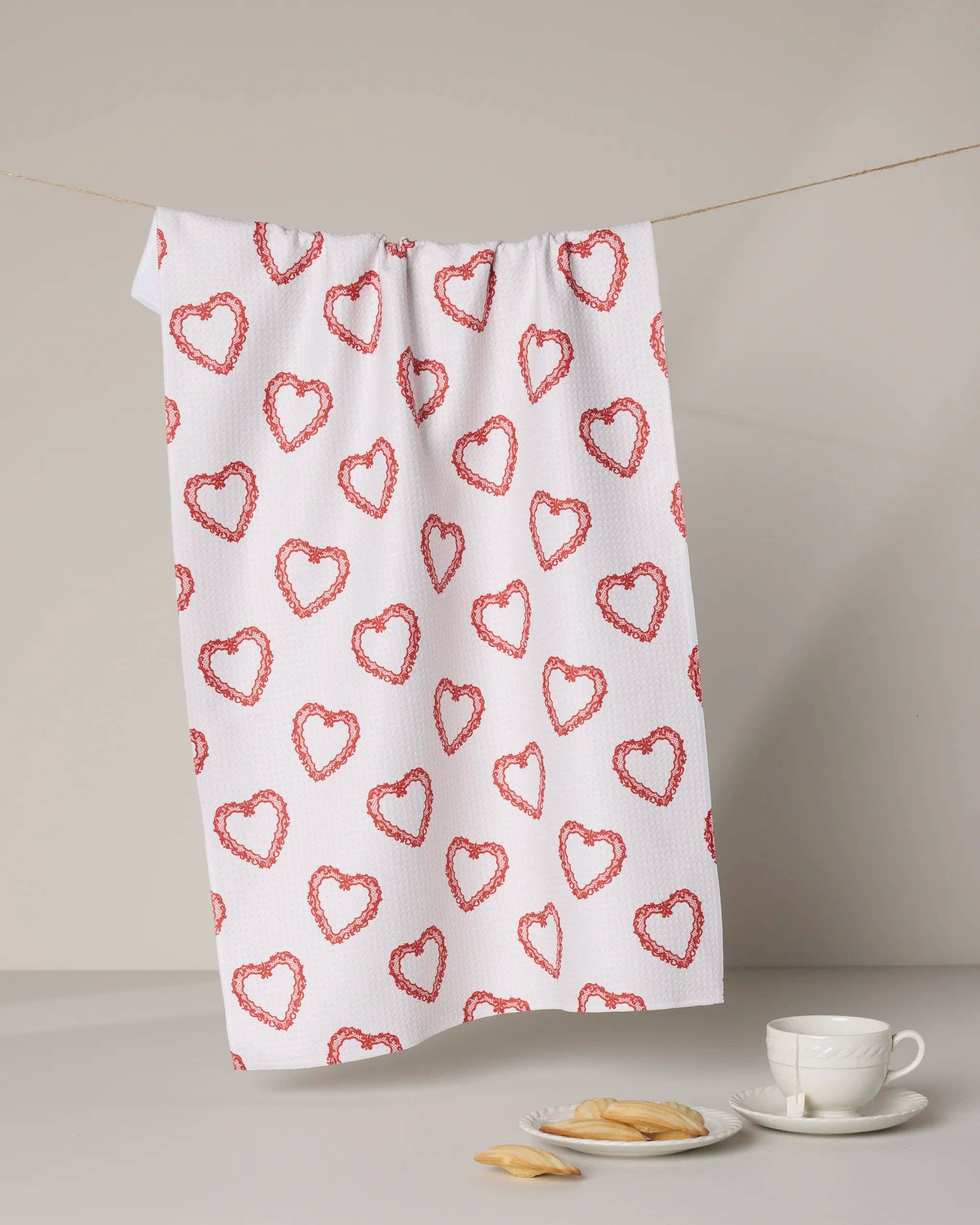 Soft Heart Tea Towel