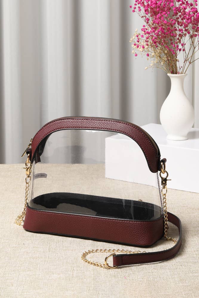 Clear Stadium Concert Bag: Red