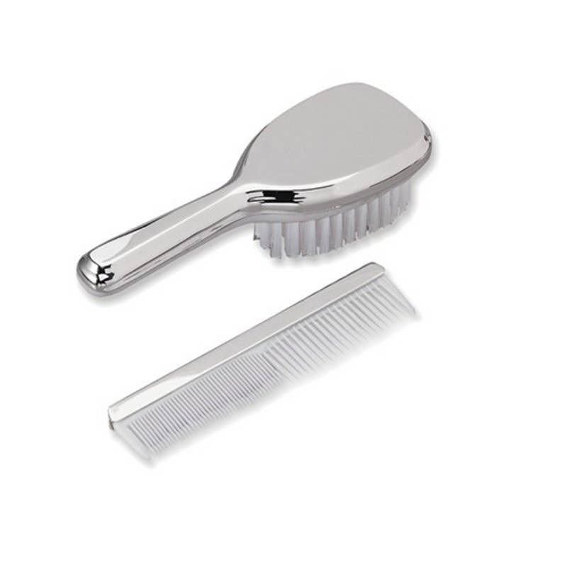 Silver-Plated Brush & Comb Set