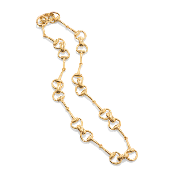 Equestrian Snaffle Bit Chain Necklace – Gold, 20"