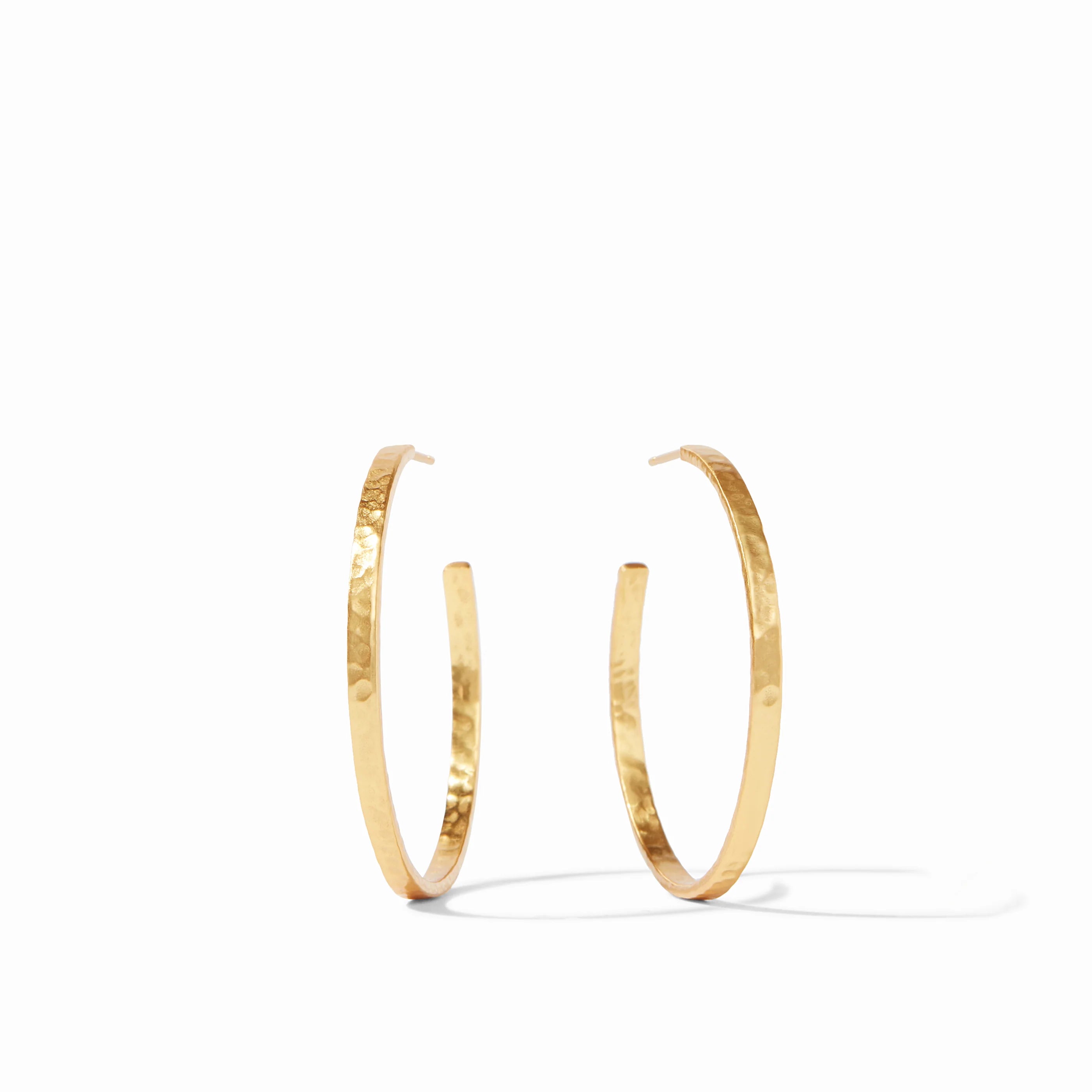 Crescent Gold Hoop Earring -Large