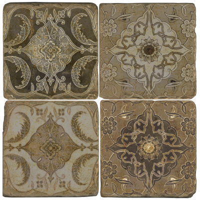 Stone Vintage Tile Coaster set of 4