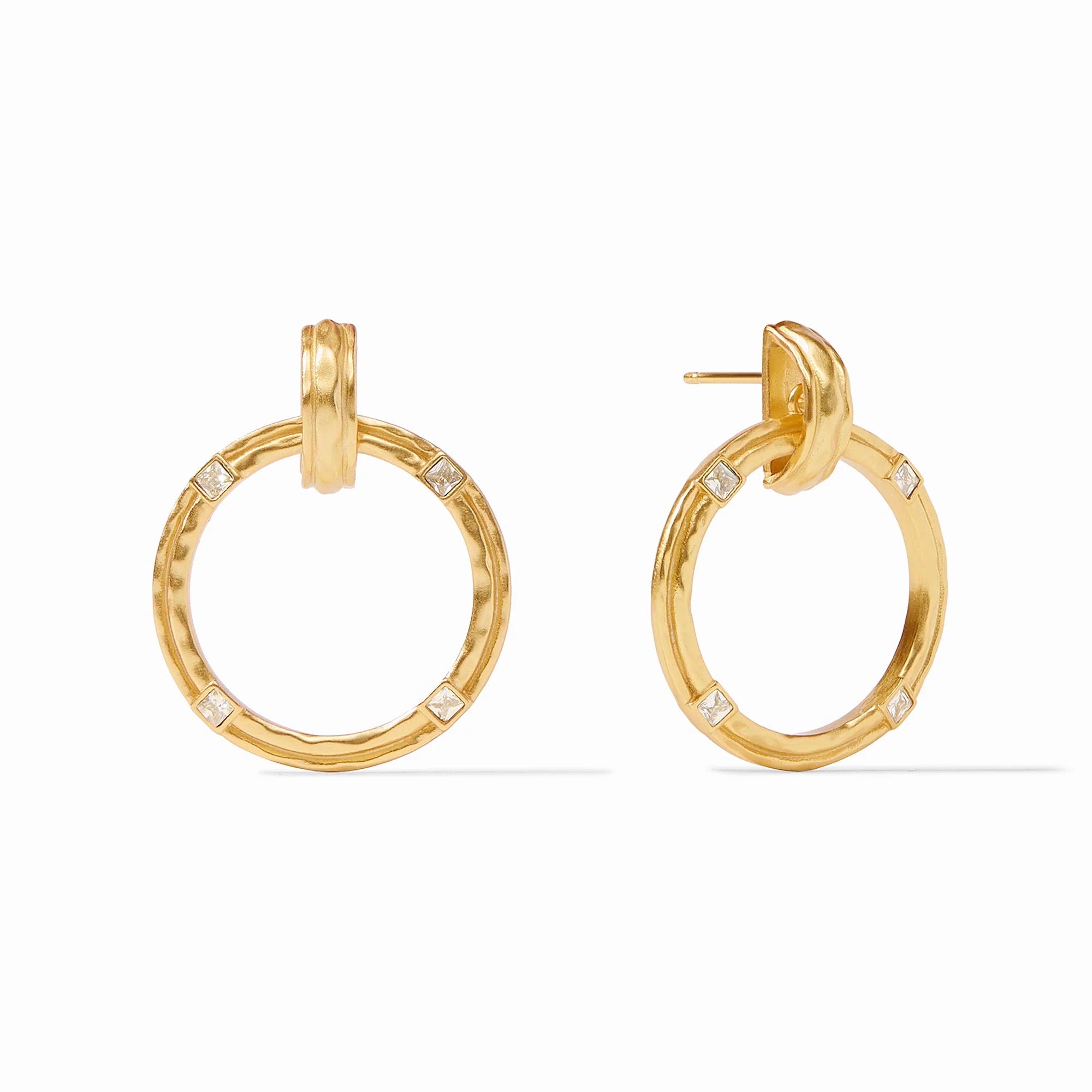 Astor Doorknocker Earring -Cubic Zirconia