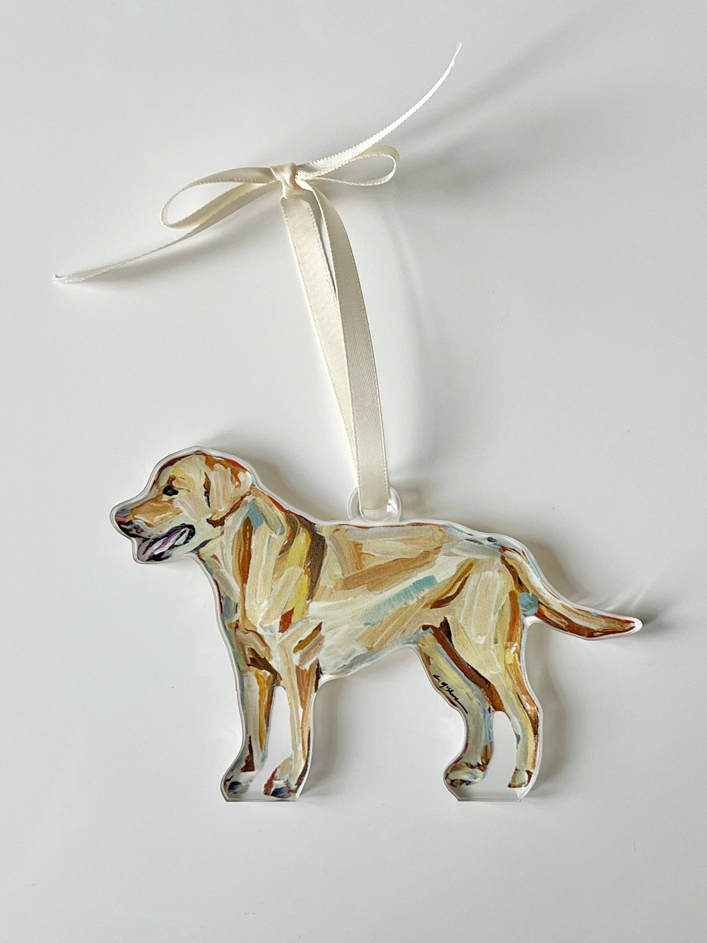 Yellow Lab Acrylic Ornament