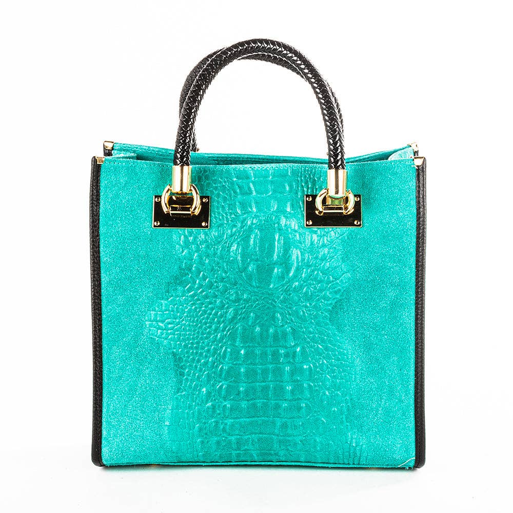 GF13221 GENUINE ITALIAN LEATHER PORTFOLIO BAG: MUSTARD