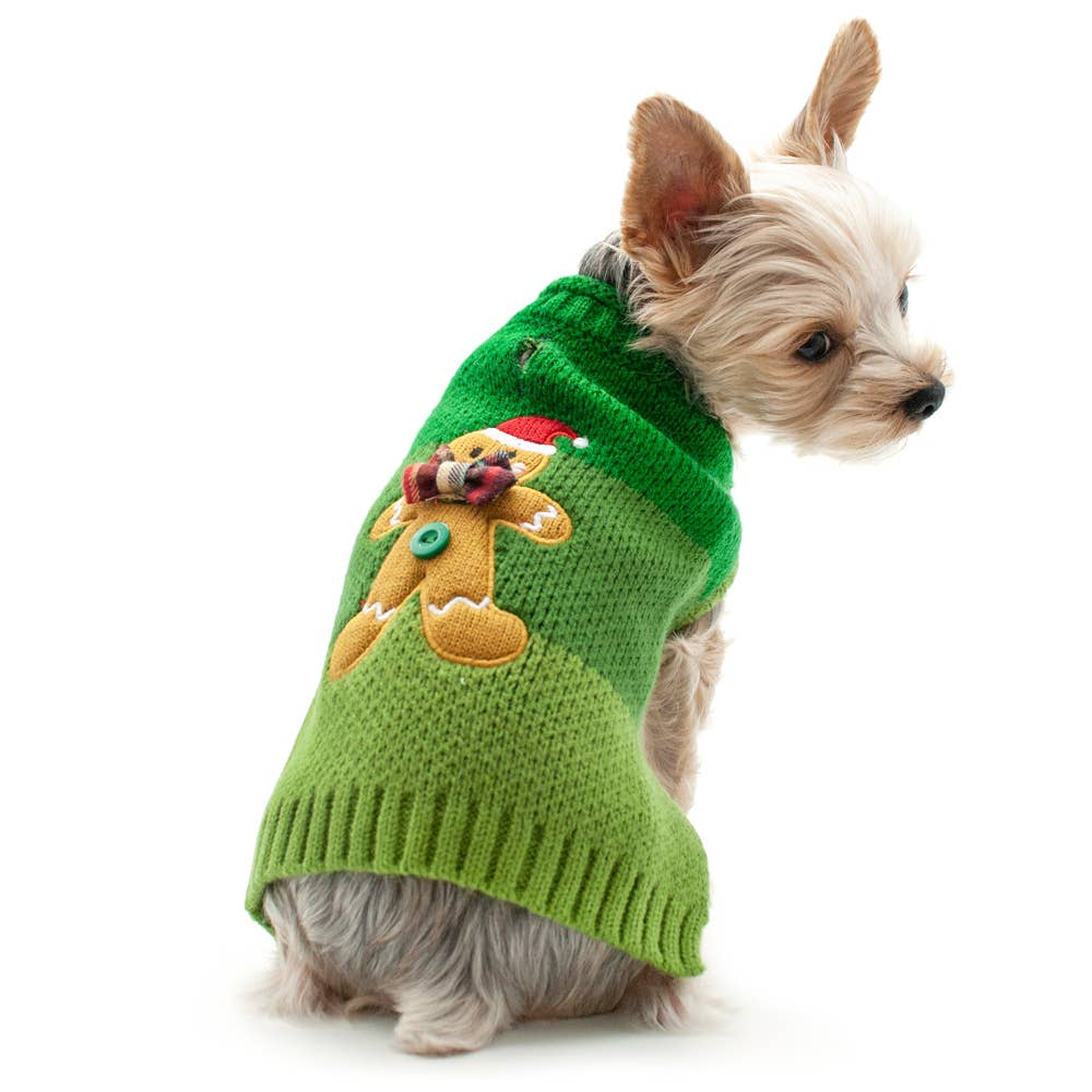 Dog Sweater Gingerbread Man : XS