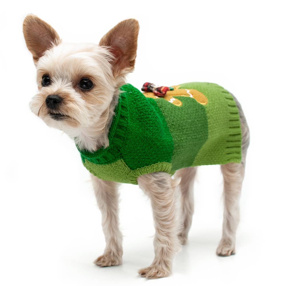 Dog Sweater Gingerbread Man : XS
