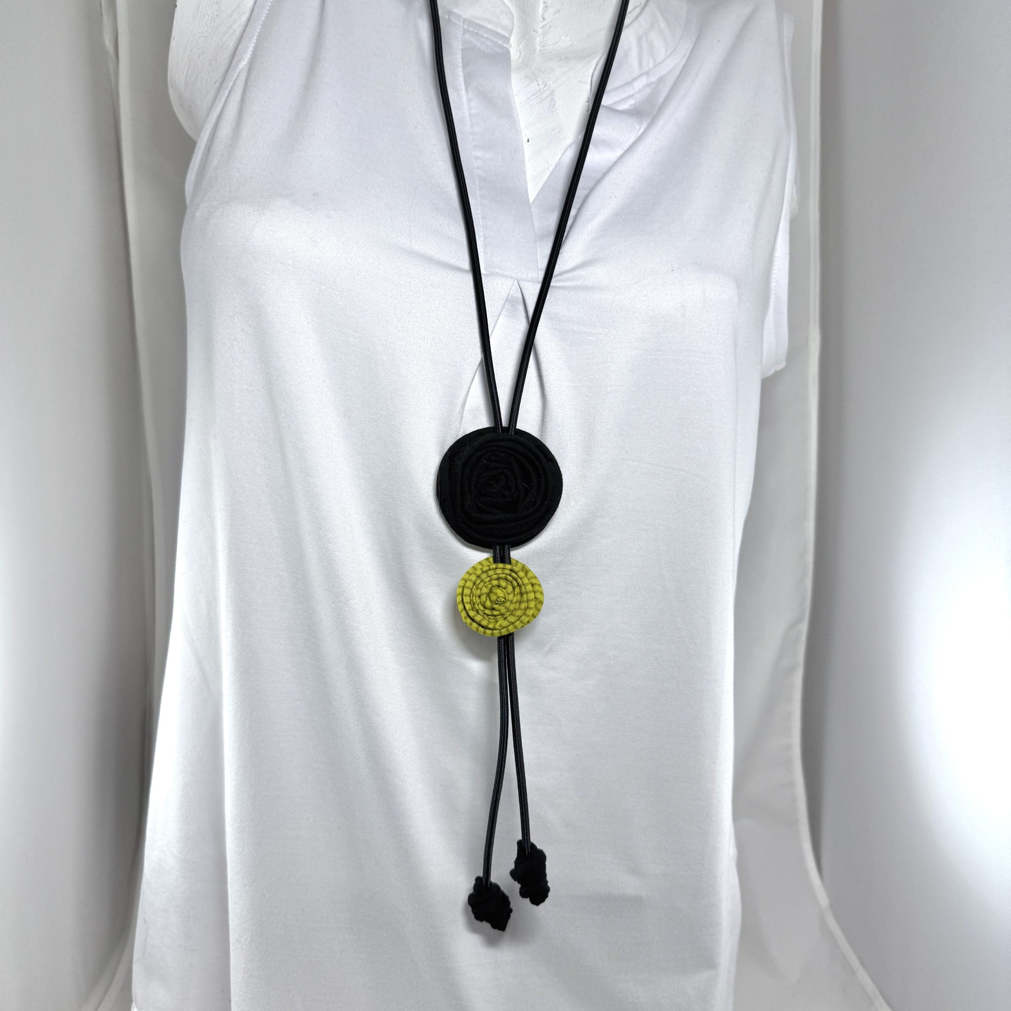 Handmade Double Dot Bolo Necklace