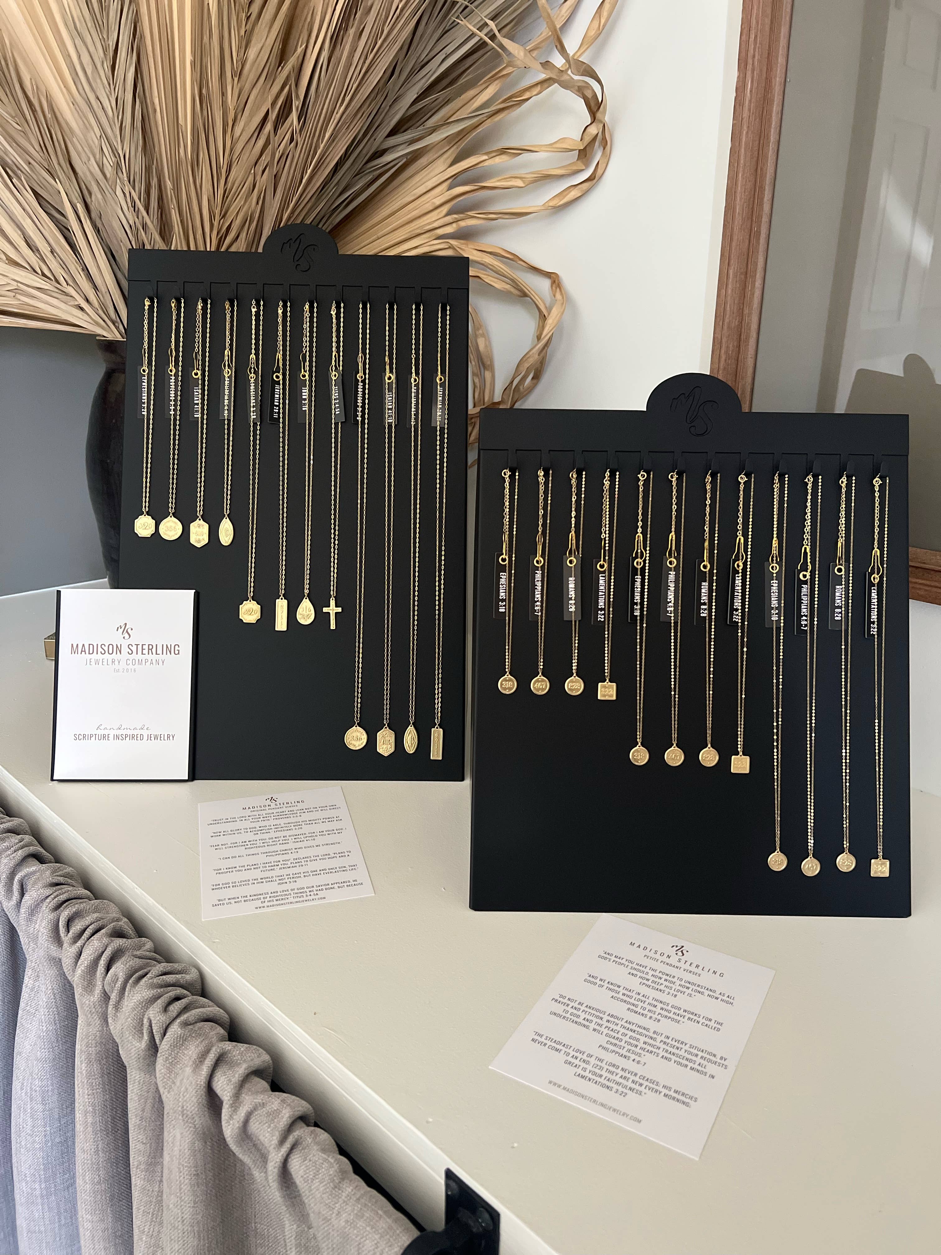 Original Cross Pendant Necklace  - Cross / Titus 3:4-5 - 22" long