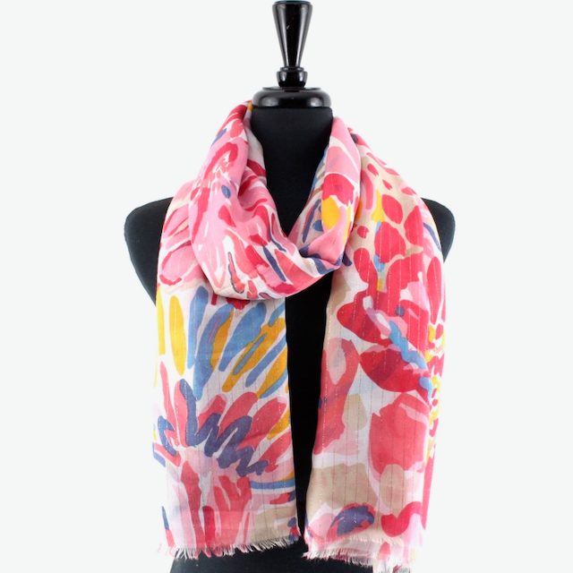 Torrid Lightweight Scarf w/Gold Metallic: 03 Red