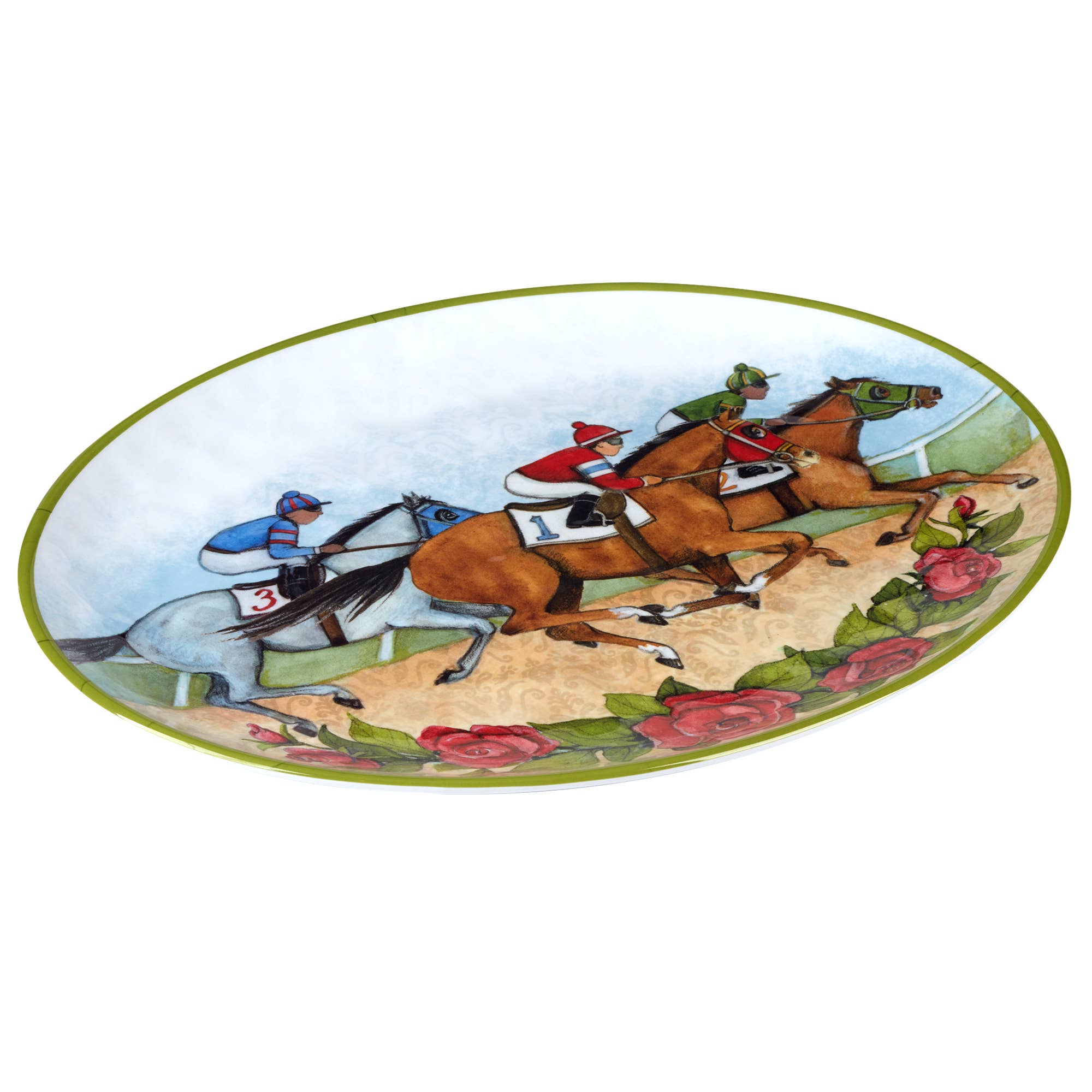 Day at the Races Melamine Oval Platter 18 x 13.5