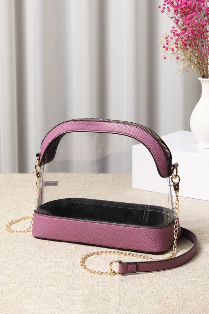 Clear Stadium Concert Bag: Red