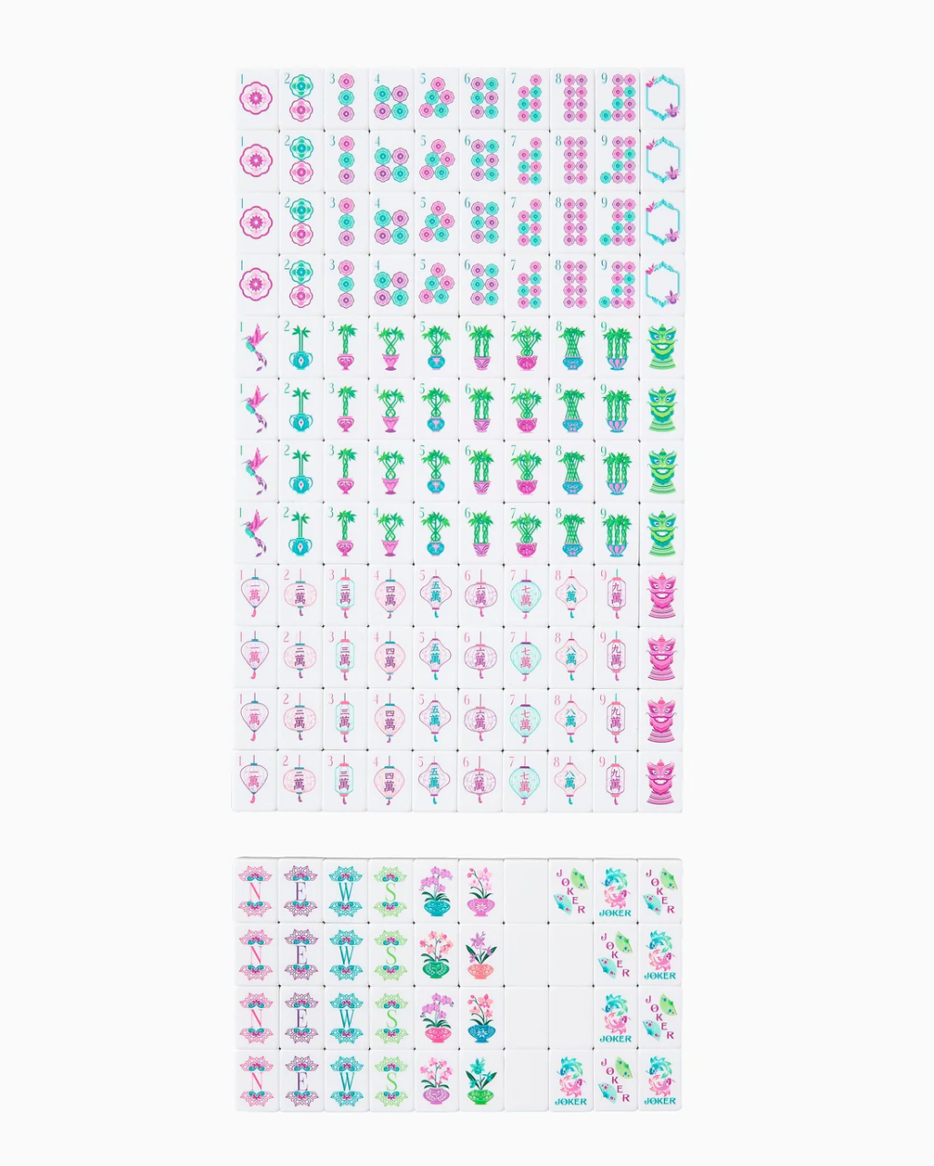 Emerald Mahjong Tiles