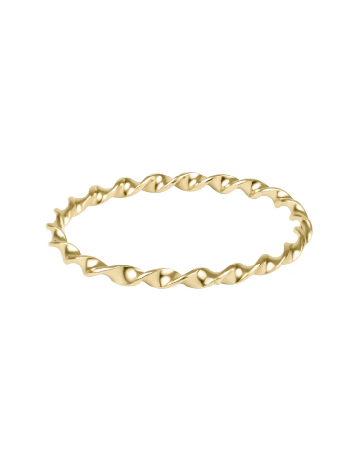 Enewton Classic Gold Twisted Thin Band Ring