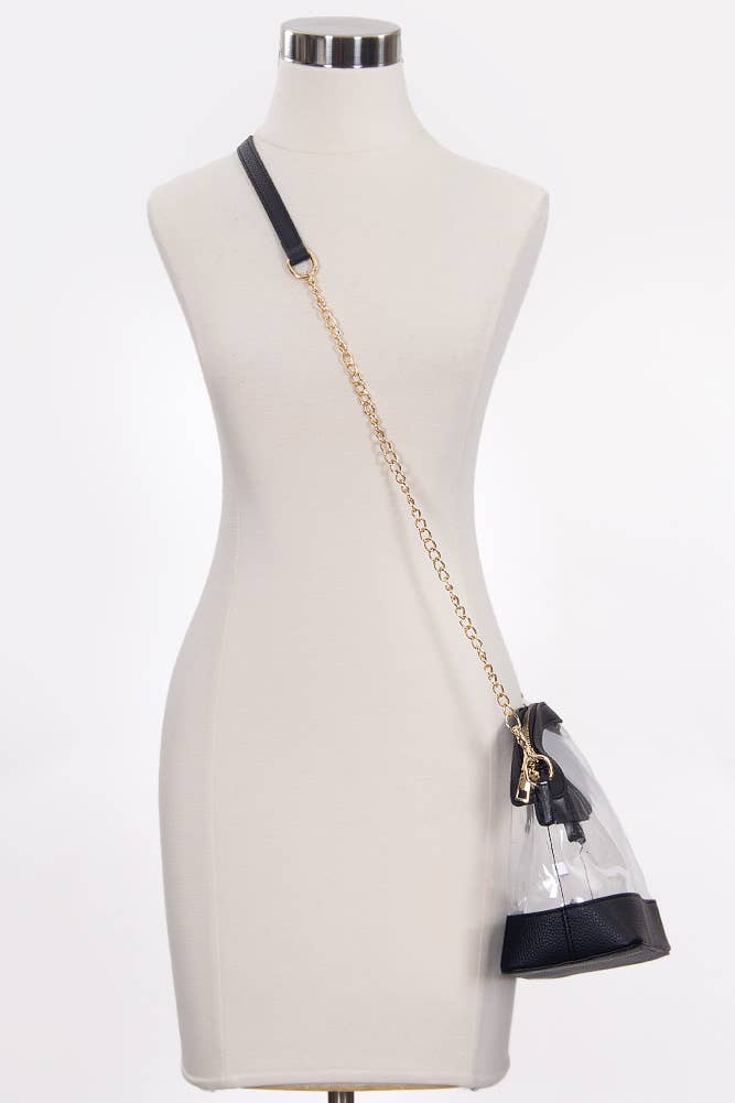 Clear Stadium Concert Bag: Red