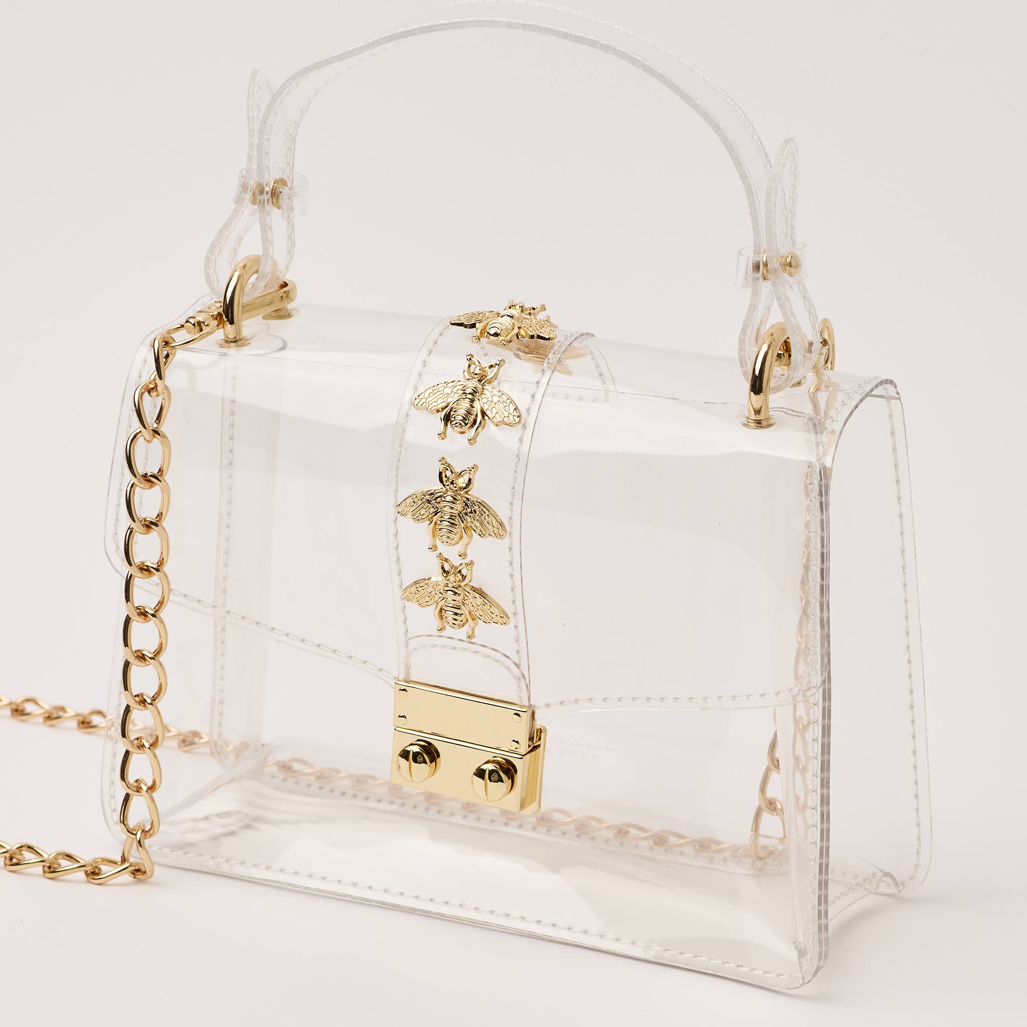 Clear handbag with Bee accents