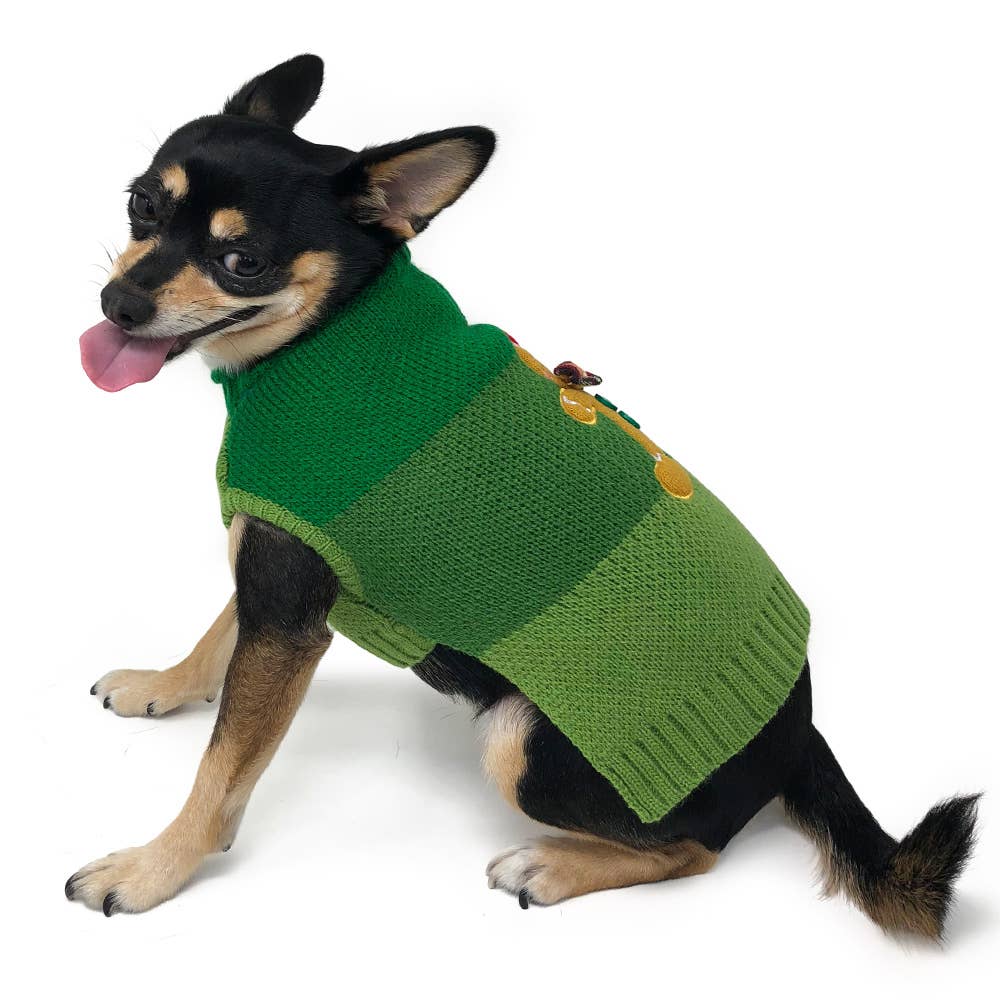 Dog Sweater Gingerbread Man : Small