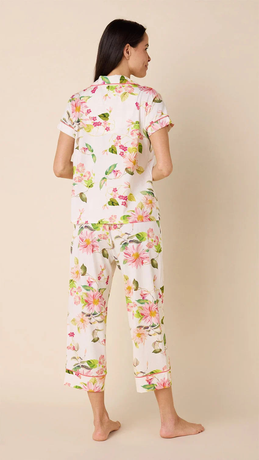 Carolina Pima Knit Capri Pajama Set (2 Piece)-Small