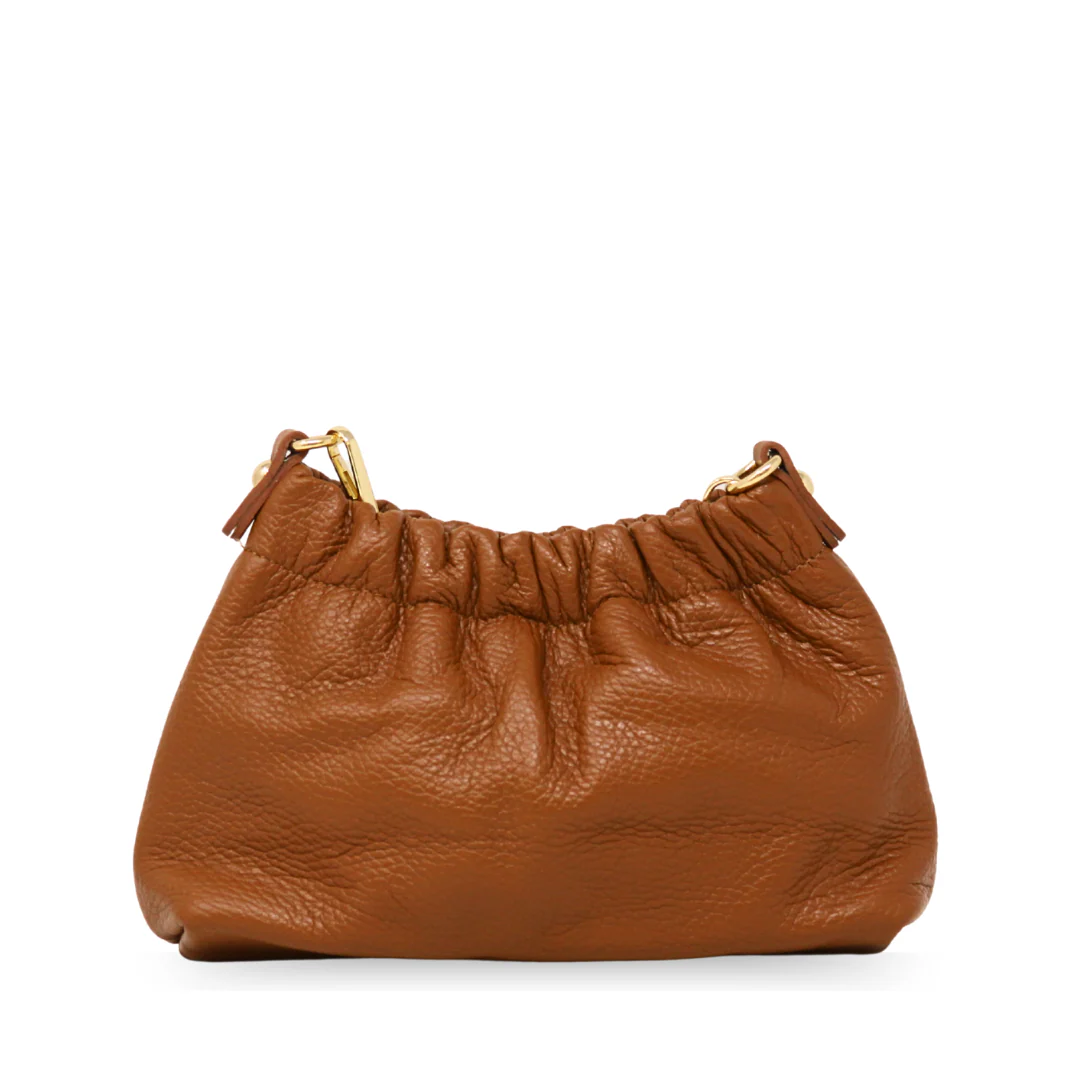 Italian Leather Clutch Crossbody bag - Camel