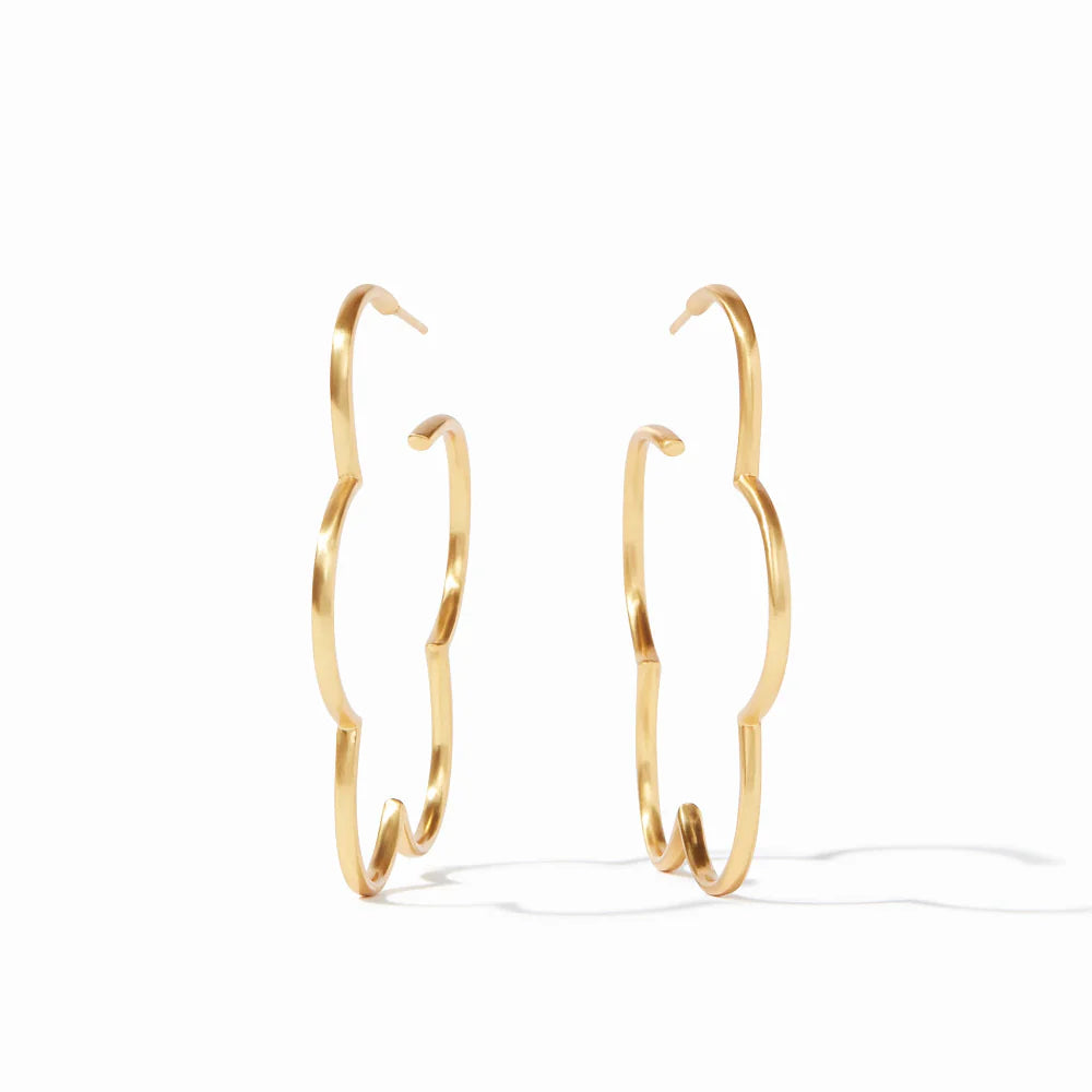 Gardenia Hoop Earrings -Medium