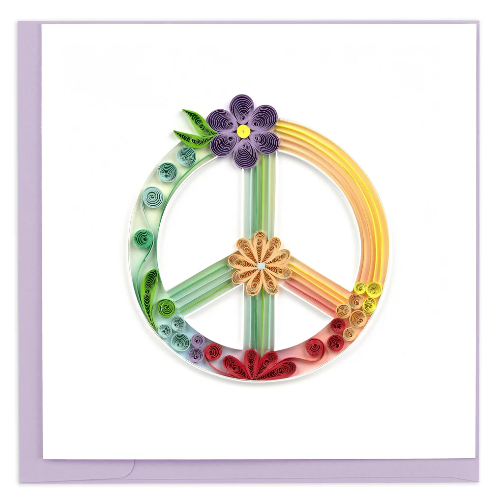 Quilled Peace Sign Greeting Card