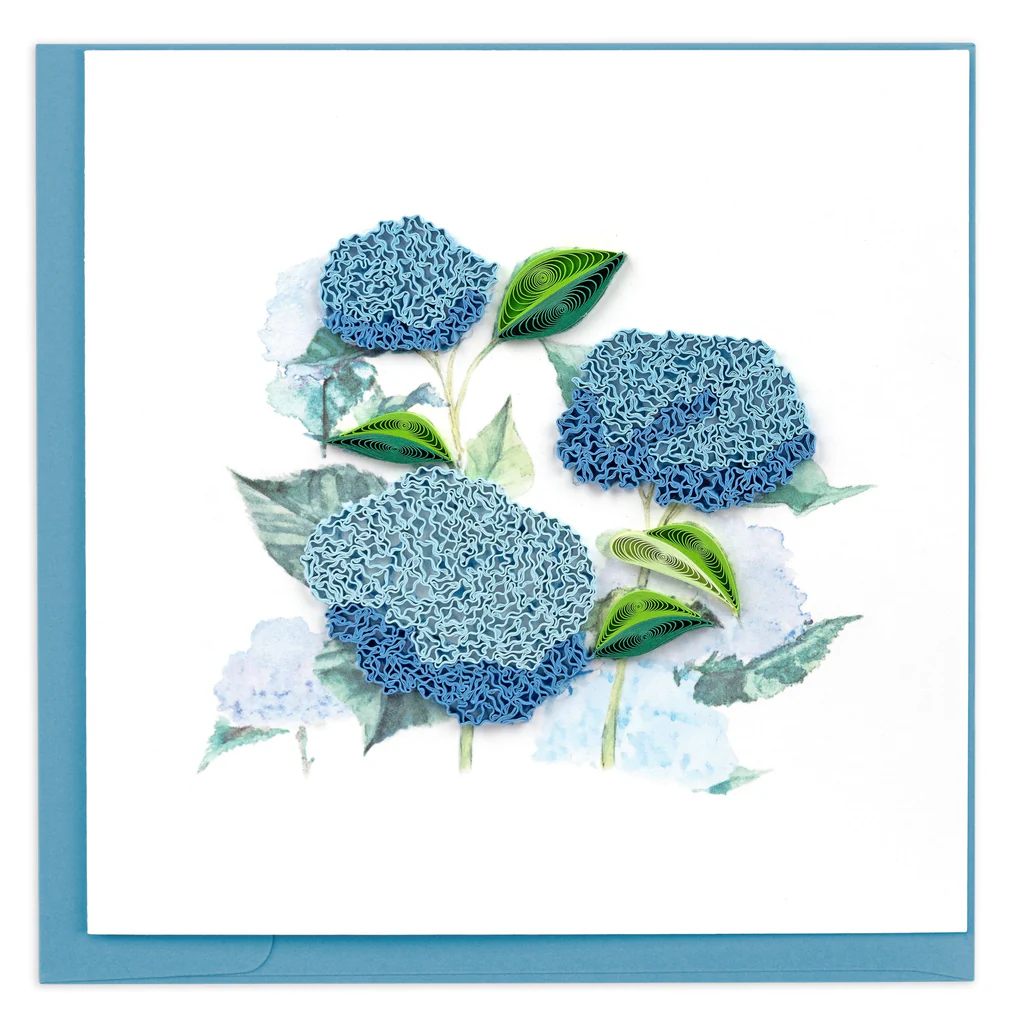 Quilled Wild Hydrangeas Greeting Card