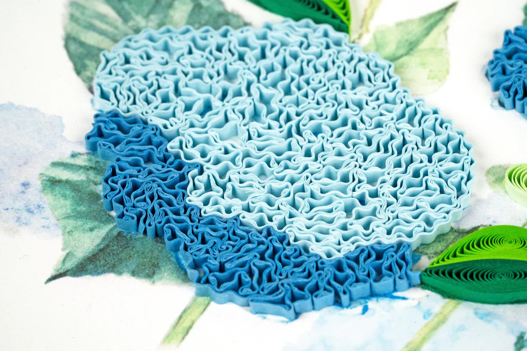 Quilled Wild Hydrangeas Greeting Card