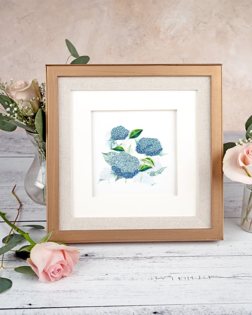 Quilled Wild Hydrangeas Greeting Card