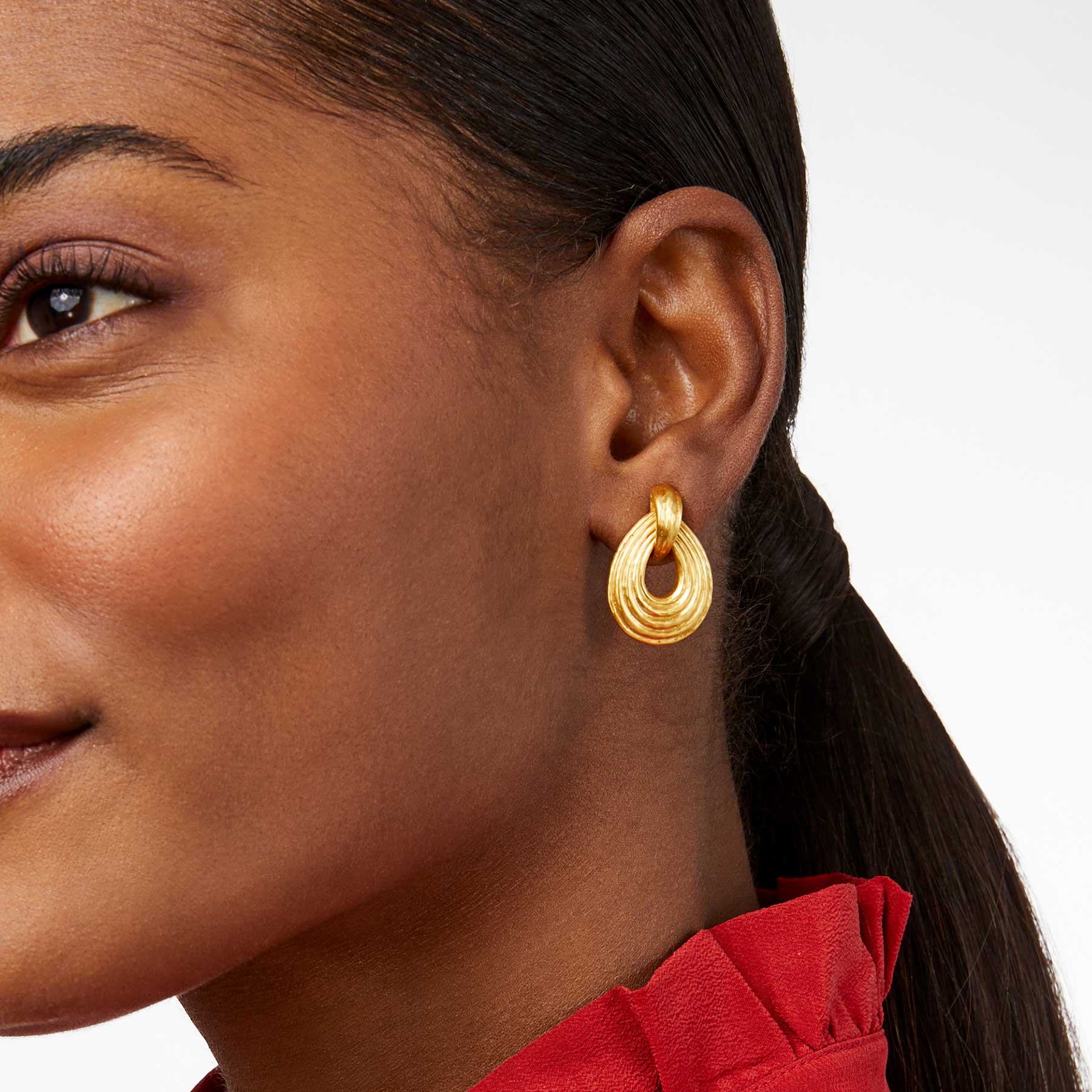 Havana Demi Doorknocker Earring -Gold