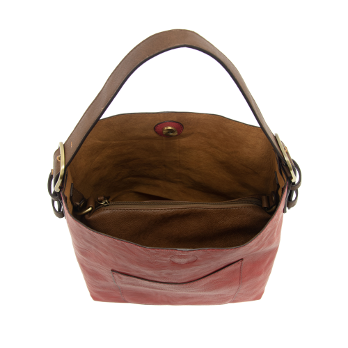 DEEP BERRY HOBO COFFEE HANDLE HANDBAG