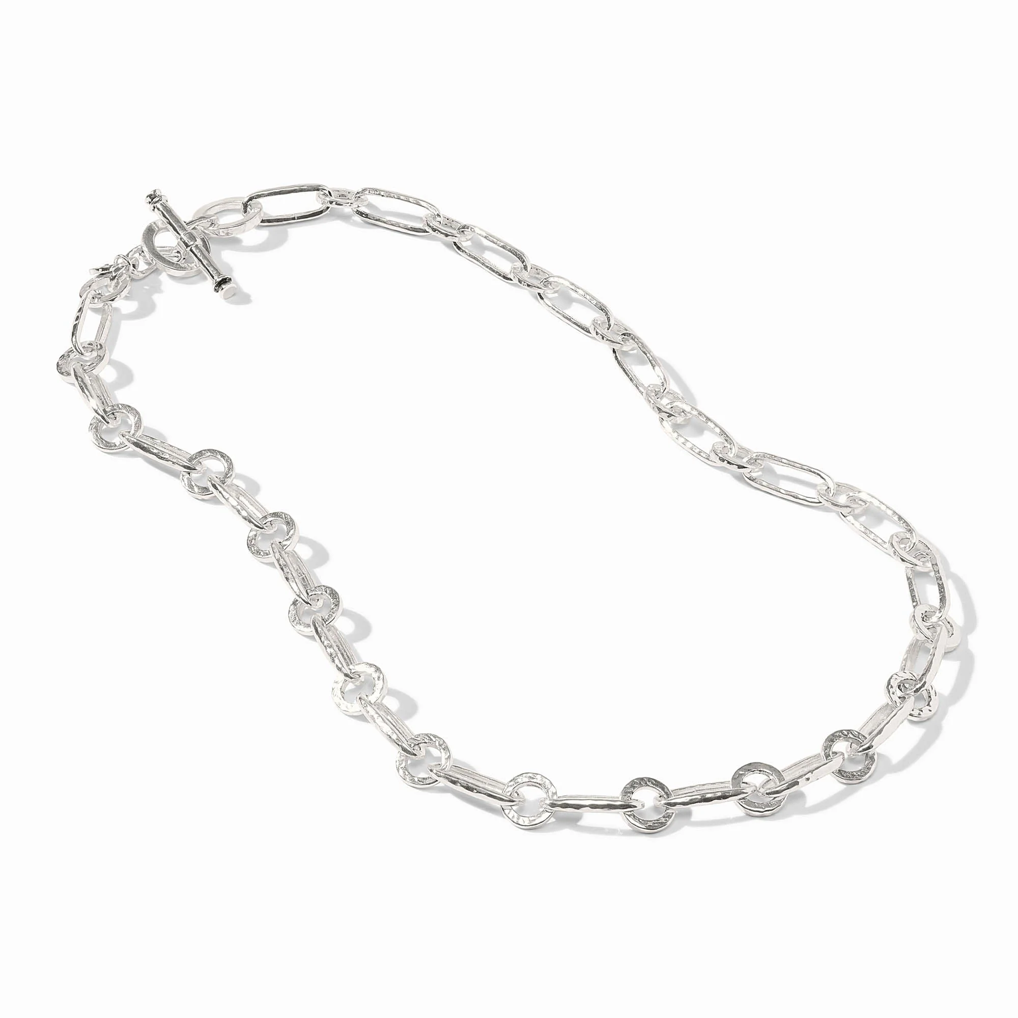 Palladia Link Silver Necklace - Julie Vox