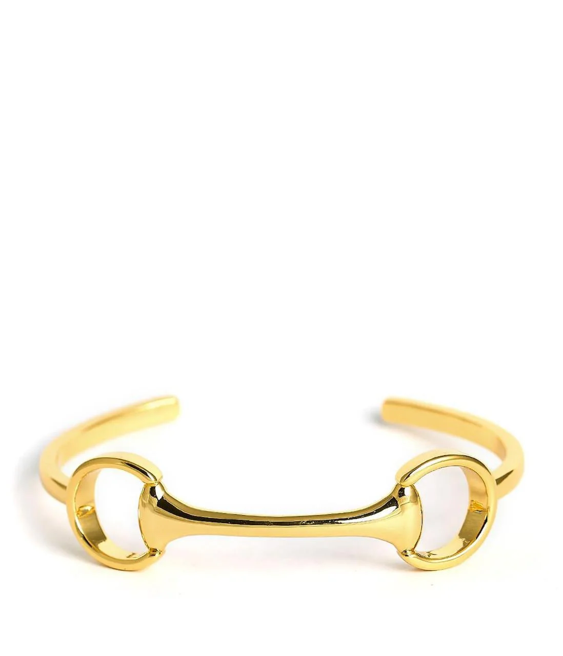 Gold Horse Snaffle Bit Cuff - 18k Plated