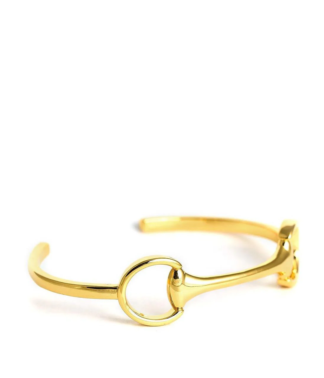 Gold Horse Snaffle Bit Cuff - 18k Plated