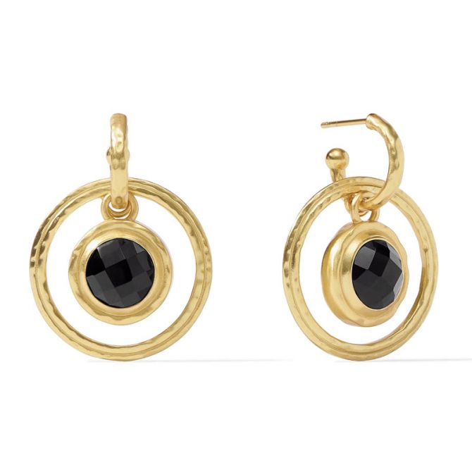 Astor 6 in 1 Charm Earrings -Obsidian Black