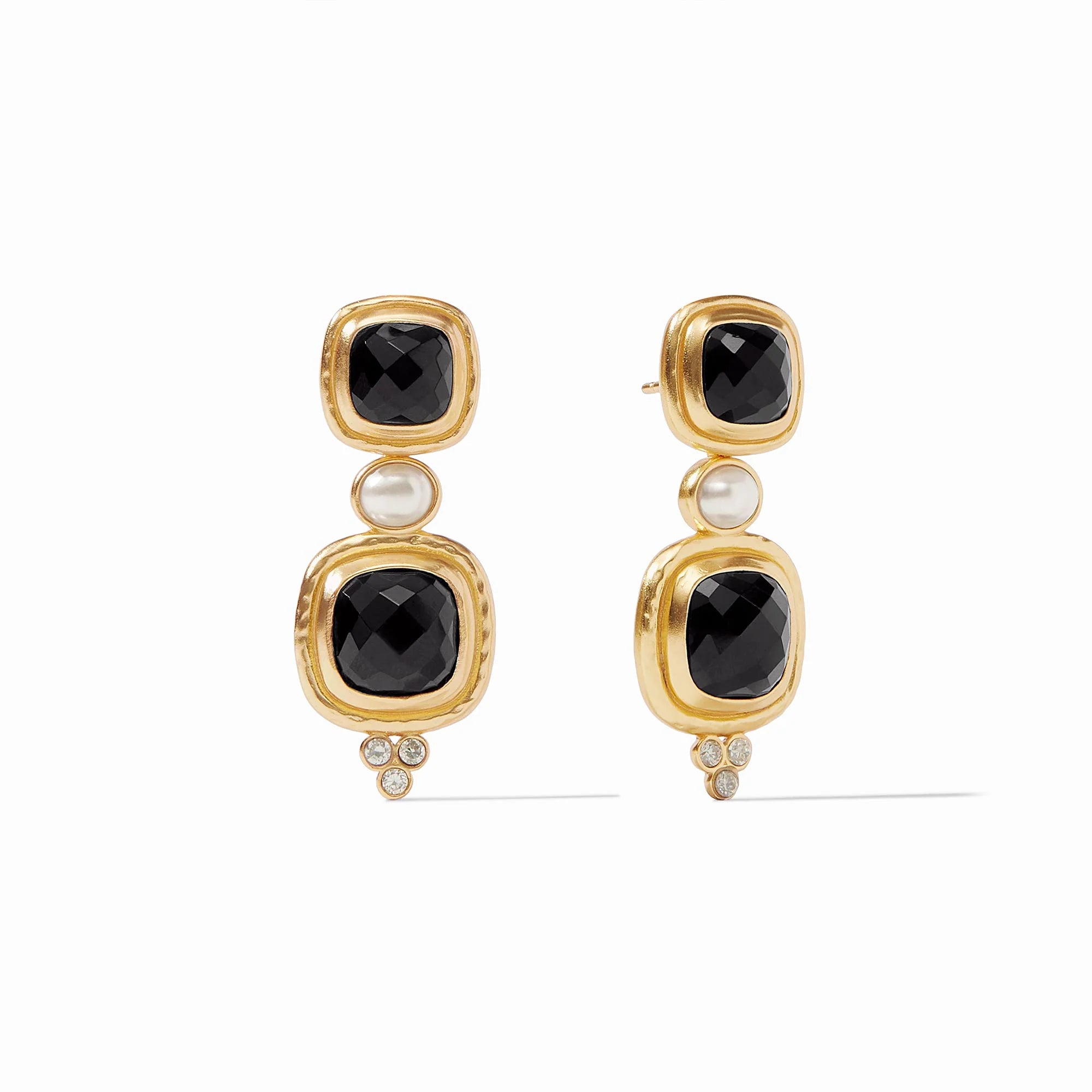 Tudor Statement Earring -Obsidian Black