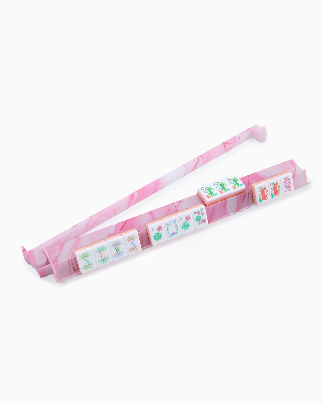Mahjong Pink Quartz Rack and Pusher Set