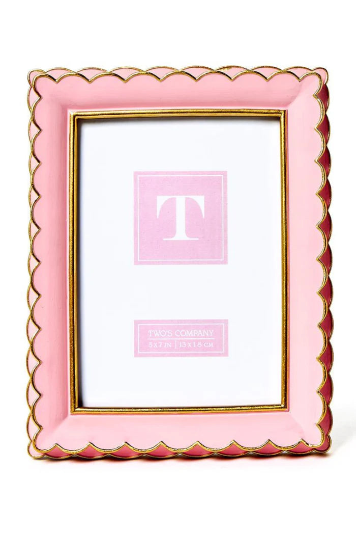 Pink Scalloped Picture Frame 5x7