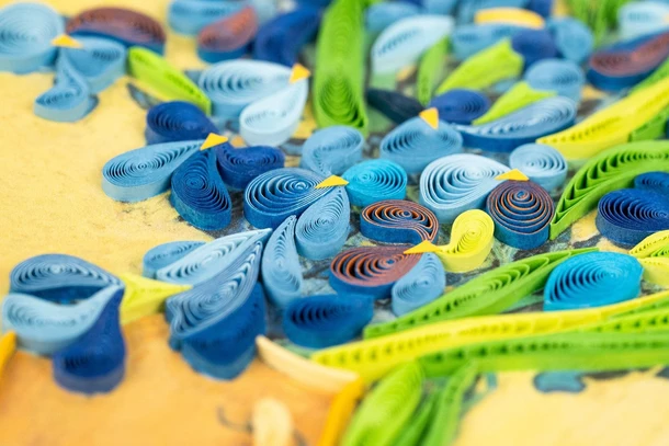 Quilled Artist Series - Irises, Van Gogh Greeting Card